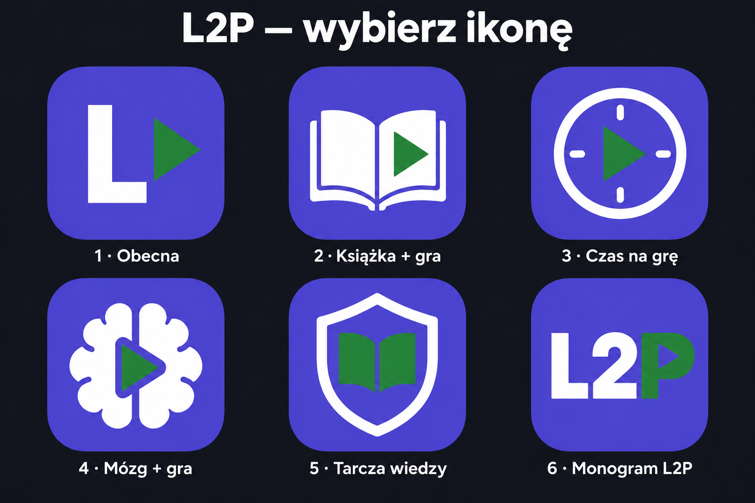 L2P ikony 1 6 ciemna zielen
